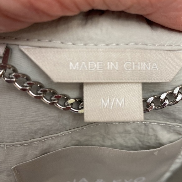 Soia & Kyo rain jacket Womens M windbreaker Anorak Lagenlook lightweight Neutral - Picture 12 of 15